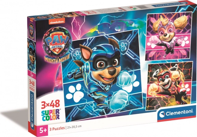 CLEMENTONI Puzzle PAW Patrol: Der Mighty Kinofilm 3x48 Teile