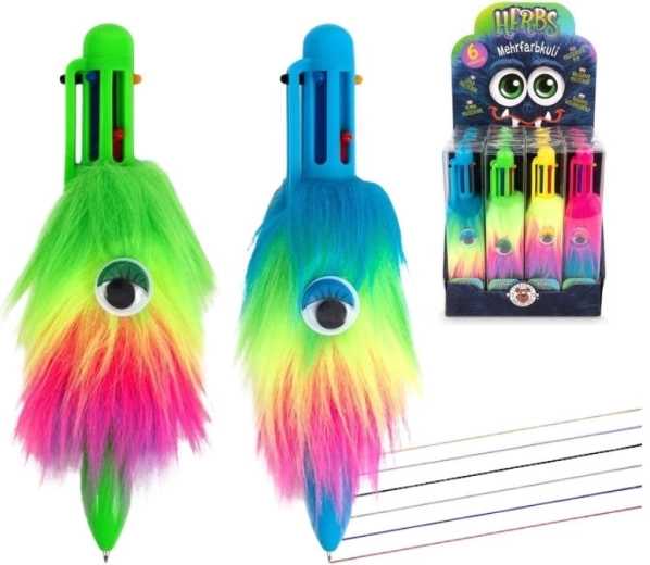 flauschiger sechsfärbiger Stift