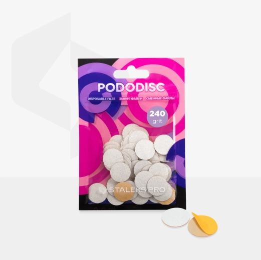 Staleks Pododisc White PRO M selbstklebende Scheiben 240 Grit (50 Stk)