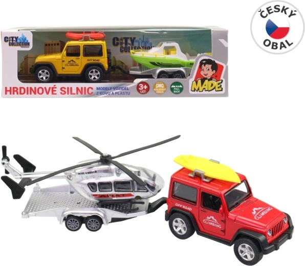 Auto mit Anhänger 21 cm