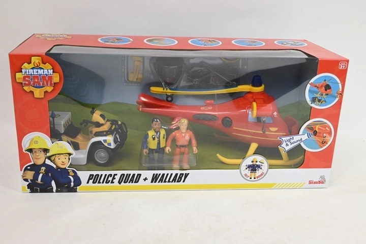 Fireman Sam Spielset Wallaby mit Quad und Figuren