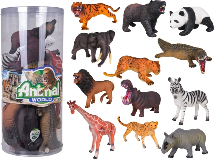 Safari-Tierset – 12 große Figuren