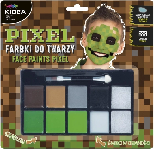 Kidea Minecraft Pixel Gesichtsbemalungsset – 1 Stück