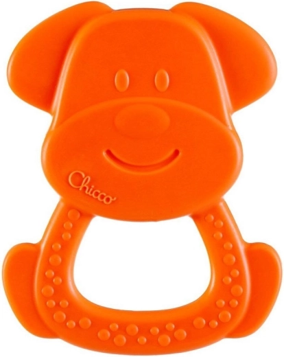 Chicco Beißring Eco+ Hündchen Charlie orange 3M+