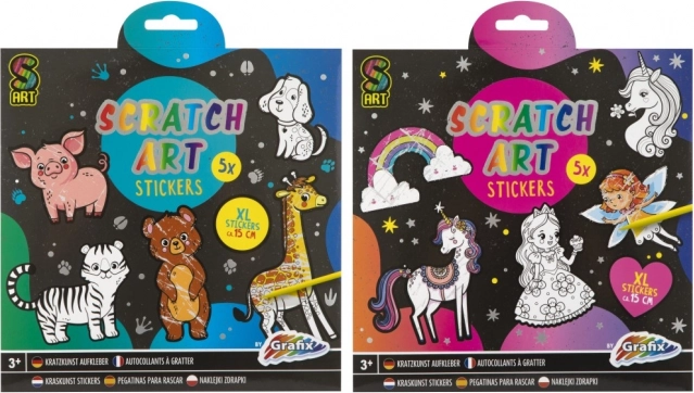 MOXY Kratzbilder-Sticker Regenbogenwelt