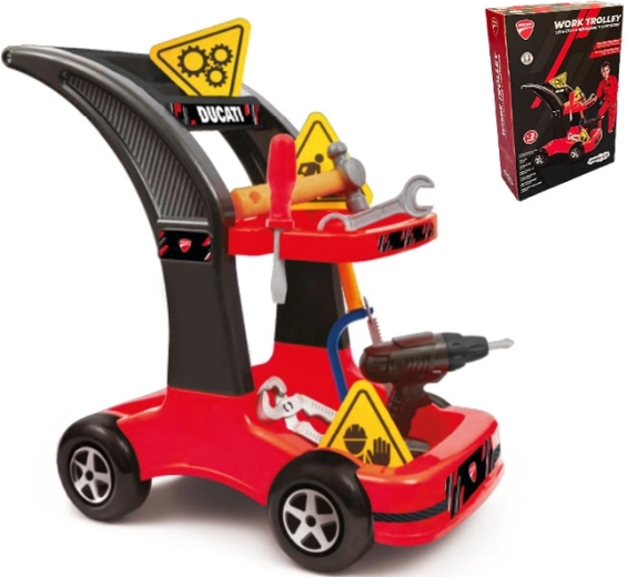 Ducati Kinder-Werkzeugset mit Wagen, 30 Teile