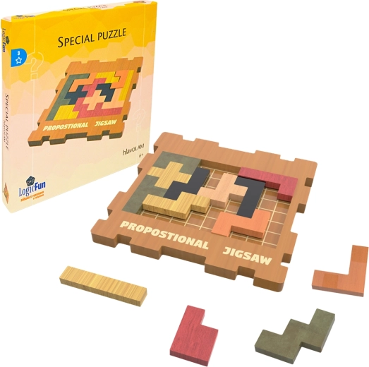 Holzpuzzle Special Puzzle – Logisches Steckspiel für Kinder und Erwachsene