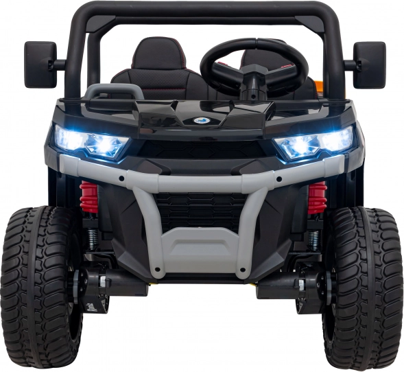 Elektrisches Kinder-Pick-up-Auto 4x4 mit beweglicher Kippmulde – schwarz