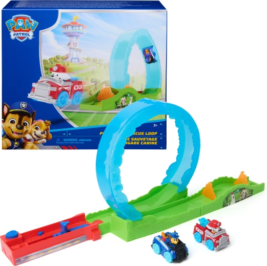 PAW Patrol Pup Squad Rescue Loop – Rennstrecke mit Looping, Launcher und Autos von Chase und Marshall