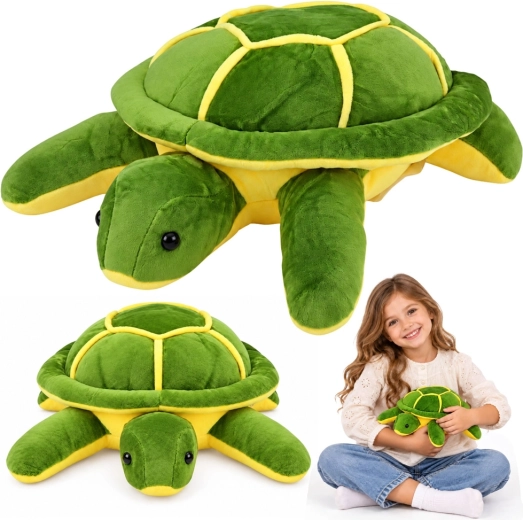 Kuschelschildkröte zum Schmusen, gelbgrün, 23 cm