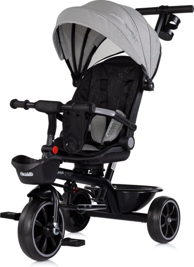 Chipolino Dreirad mit Dach Max Sport 2v1 charcoal