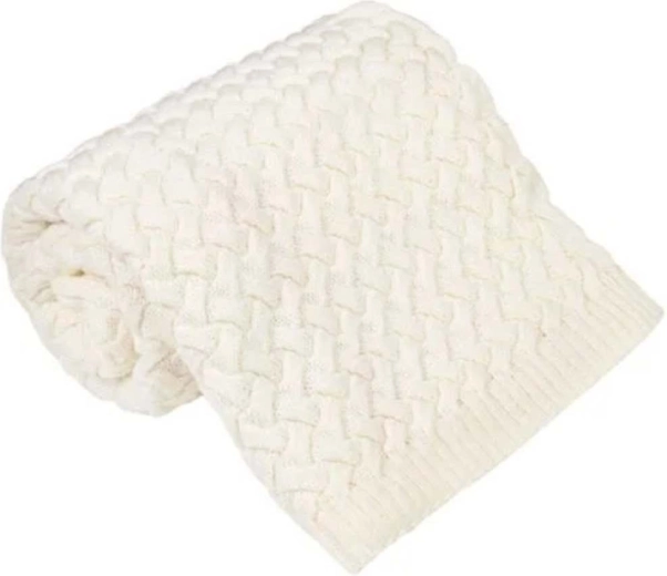 NANNA Merino-Decke Fluffy ecru