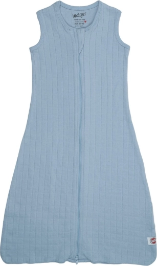 Lodger Hopper Baumwoll-Schlafsack ohne Ärmel Solid Blue Fogg 86/98