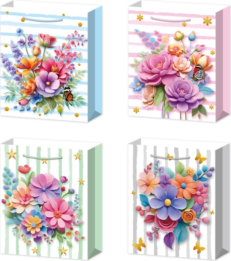 Geschenktasche L Blumenstrauß