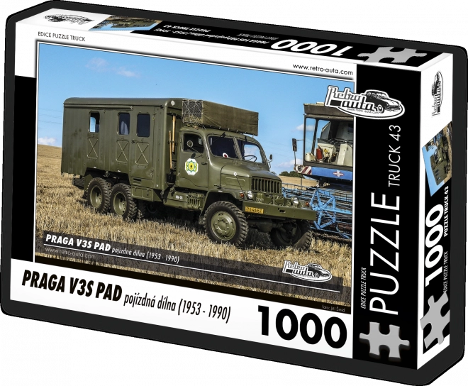 Puzzle Retro-Autos – Praga V3S PAD mobile Werkstatt (1953–1990) 1000 Teile