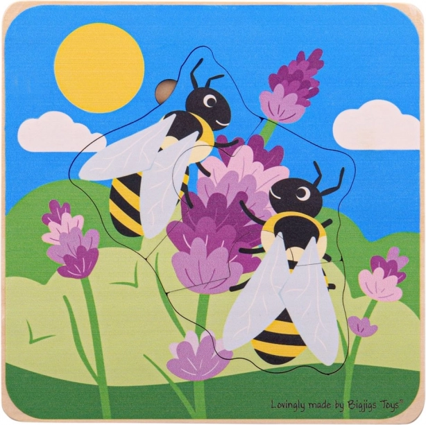 Bigjigs Toys Einlegepuzzle Lebenszyklen – Bienen