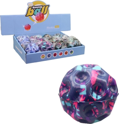 Elastische Bälle 8 cm – Set mit 12 Stück im Display-Box