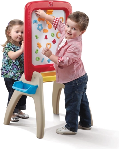 Step2 doppelseitige Kinder-Staffelei zum Zeichnen mit Zubehör – 1 Stück