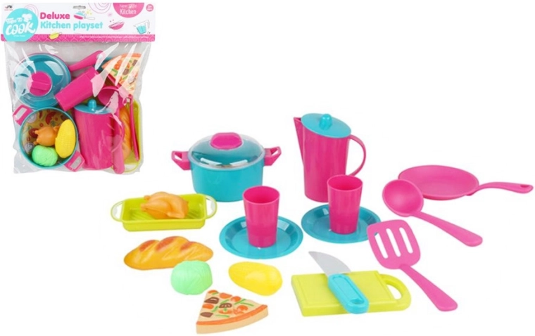 Kinderset mit Küchengeschirr im Beutel