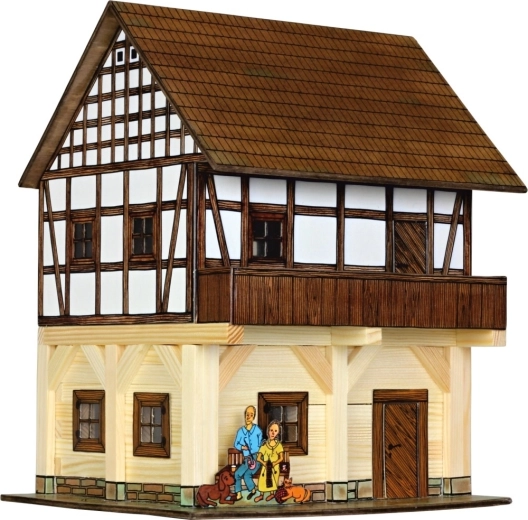 Walachia Holz-Klebe-Modellbausatz Fachwerkspeicher