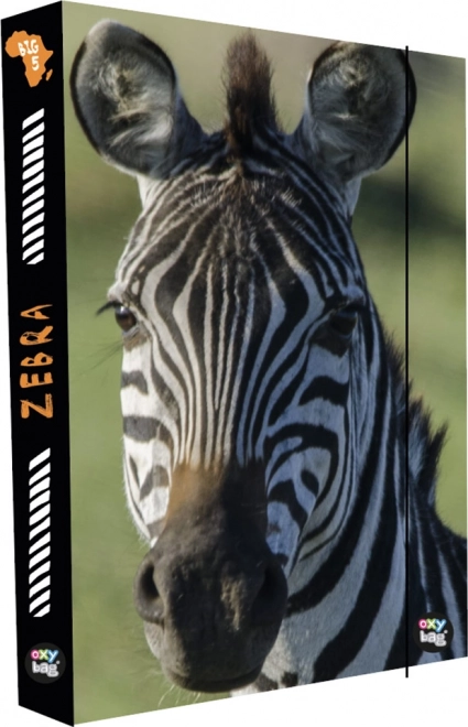 Box für Hefte A4 Jumbo mit Zebra-Motiv