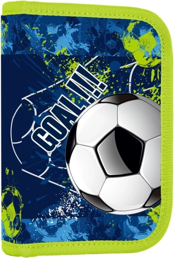 Schuletui mit 2 Klappen Fußball, leer