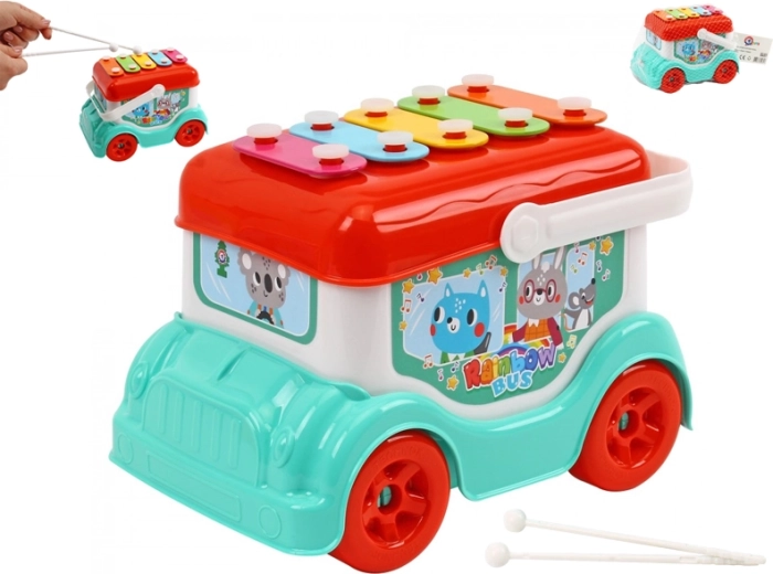 Autobus mit Xylophon für Kinder 19 cm