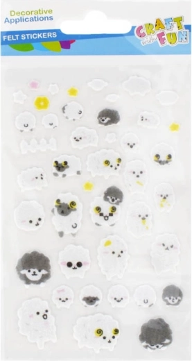 Schaf-Sticker – Filzdekoration 42 Stk.