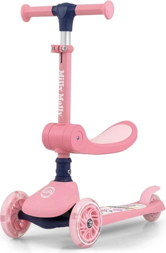 Milly Mally Kinder-Balancierroller mit Rutschfahrzeug Fuzzy, rosa