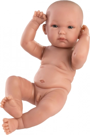 Llorens New Born Jungenbaby – realistische Babypuppe 35 cm mit Vollvinylkörper