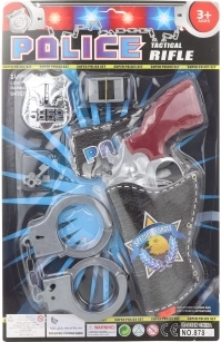 Polizeiset für Kinder mit Pistole, Handschellen und Abzeichen