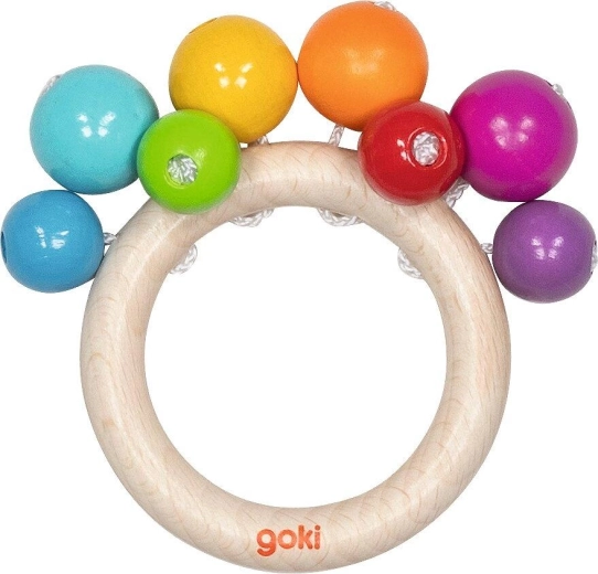 Tast-Ring mit Regenbogenperlen – 1 Stück