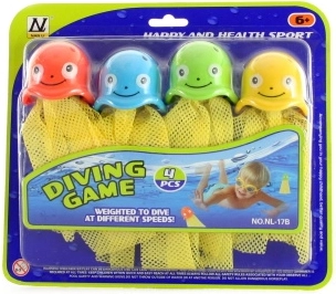 Tauch-Oktopusse – Set mit 4 Stück