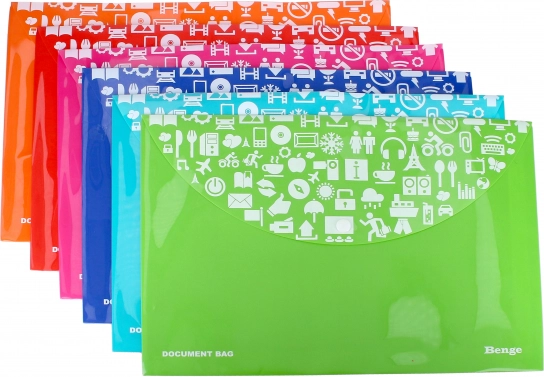 Plastmappe mit Druckknopf 33,3x23,3 cm