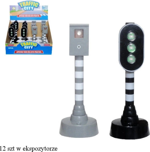 Batteriebetriebene Ampel und Geschwindigkeitsradar