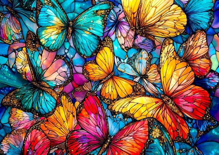 ENJOY Puzzle Schmetterlings-Extravaganz 1000 Teile
