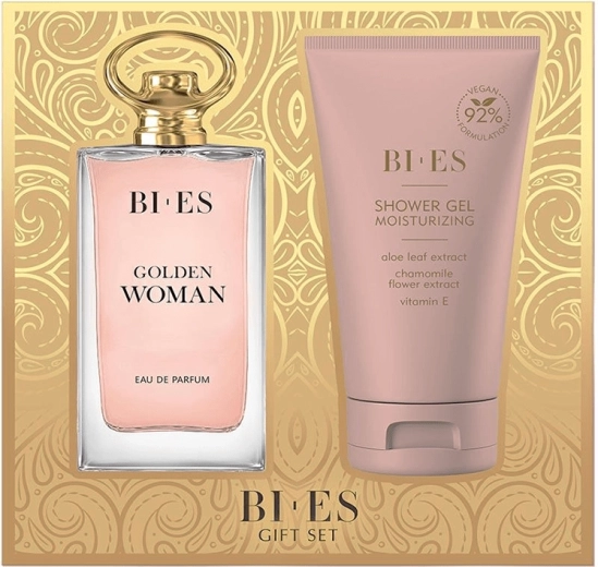 Geschenkset für Damen BI-ES Golden Woman – Eau de Parfum 90 ml + Duschgel 150 ml