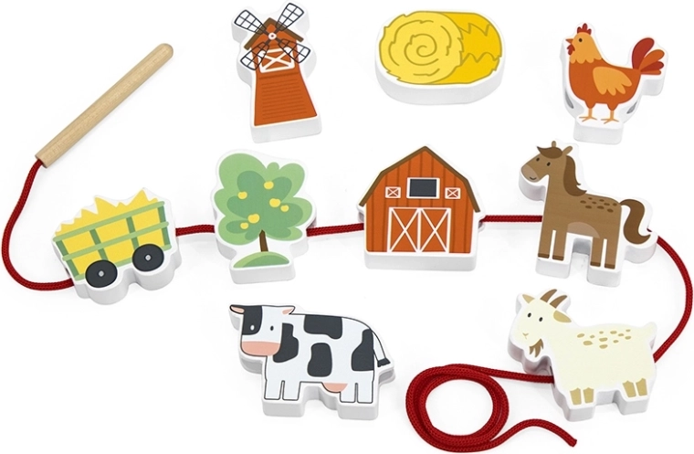 Holzbauernhof zum Auffädeln