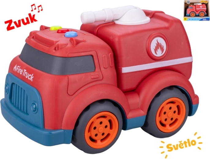 Feuerwehrfahrzeug mit Licht und Sound 17 cm