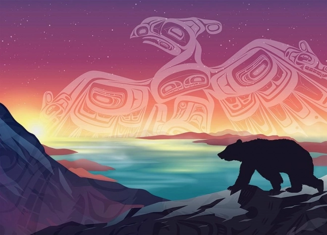 Cobble Hill Puzzle Wildpferd und Bär 500 Teile