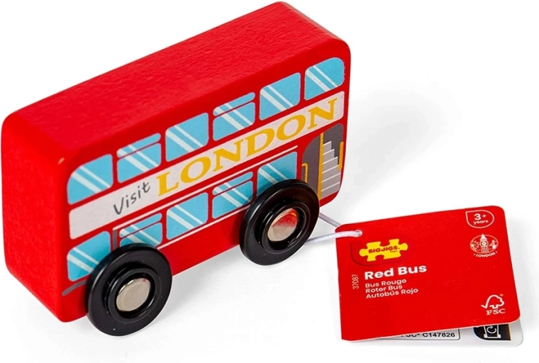 Bigjigs Toys hölzerner Londoner Doppeldeckerbus