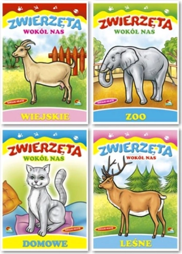 Malbuch Tiere um uns mit Aufklebern