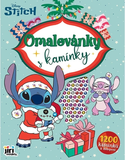 Ausmalbilder mit Glitzersteinen Lilo & Stitch Weihnachten