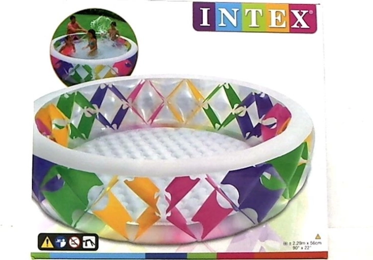 Intex farbenfrohes aufblasbares Planschbecken 229 × 56 cm