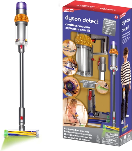 Casdon Dyson Detect Kinder-Akkustielsauger mit Licht und Sound