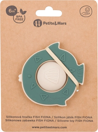 Silikon-Beißspielzeug Fischchen Fiona Misty Green 6M+