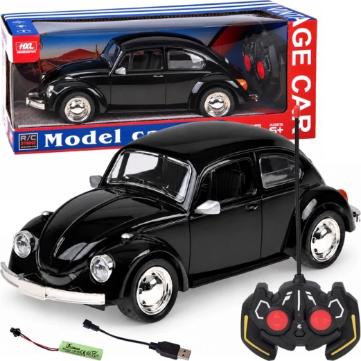 Ferngesteuertes Retroauto Käfer 1:16, schwarz