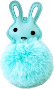 Hängedekoration Hase mit Bommel (12 × 8 cm)