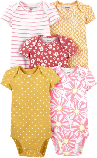 Carter’s Mädchen-Body mit kurzem Ärmel, 5er-Set