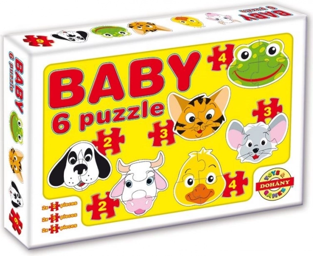 Dohány Kinderpuzzle Tierköpfe Safari 6v1